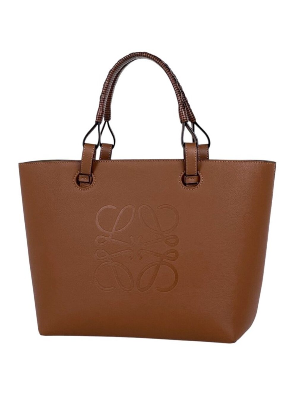 Loewe Handbag Anagram 2-Way Leather Brown